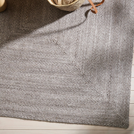 Flinders handbraided floor rug in natural tones