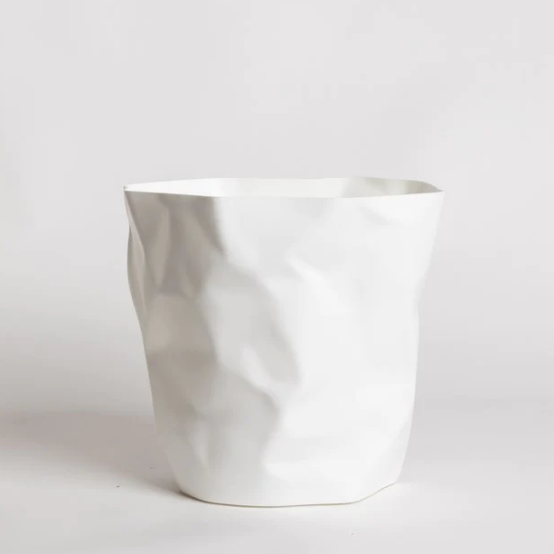 Black modern polyethylene vase for interiors