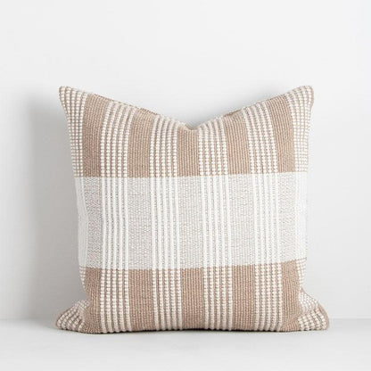 Waverly Cushion by Baya in warm cumin tones with ribbed pattern