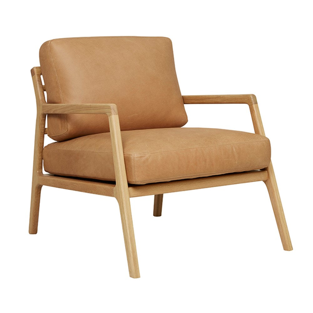 Sketch Nysse Occasional Chair in leather with geometric design