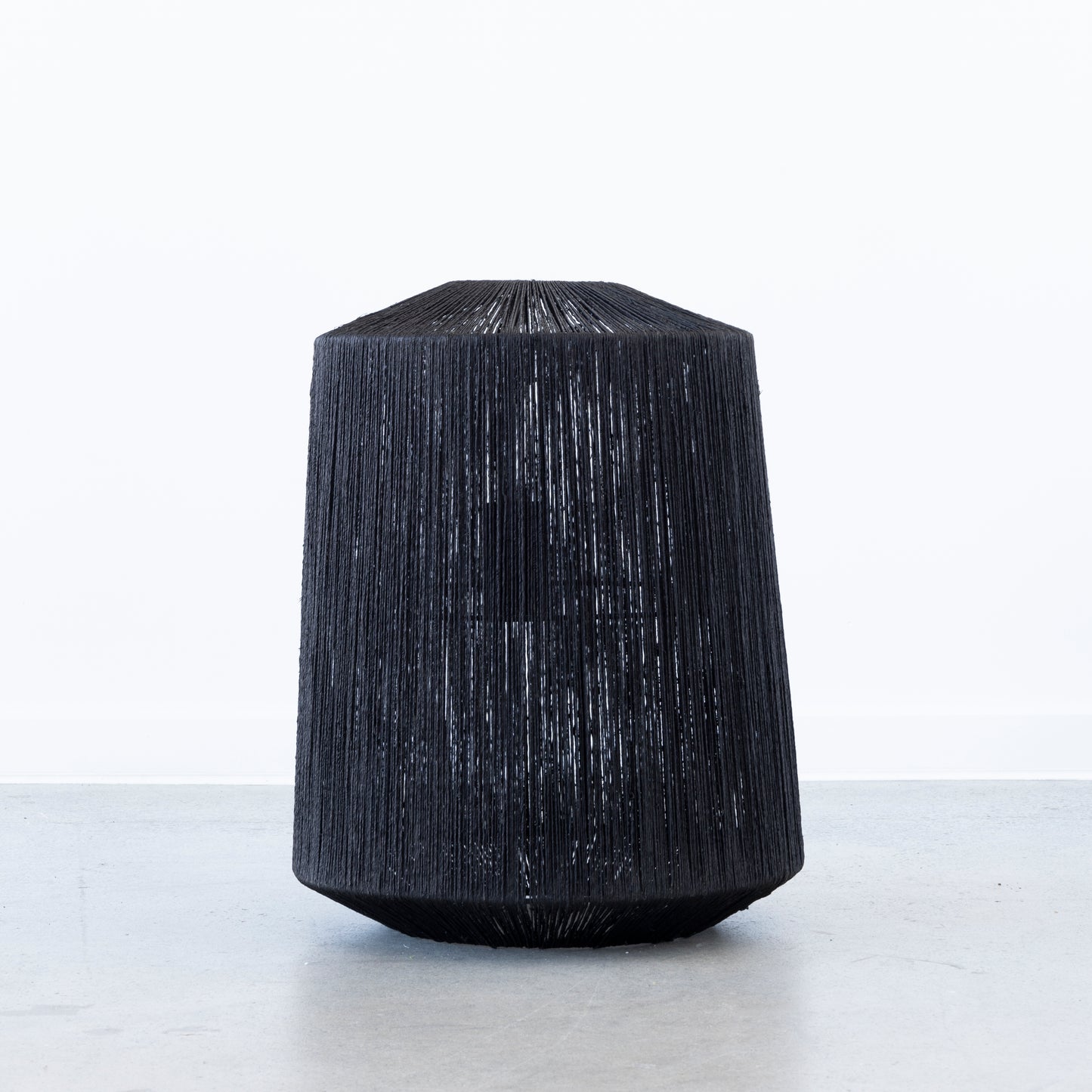 Reeva black jute light shade front view