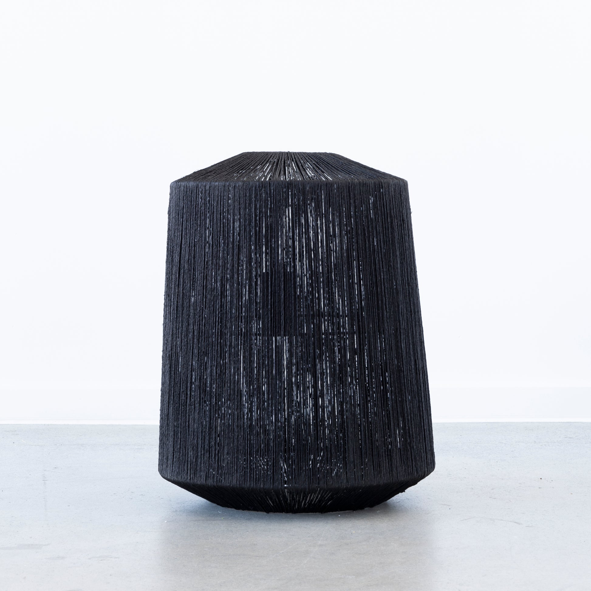 Reeva black jute light shade front view