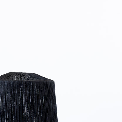 Woven texture of Reeva black jute lampshade