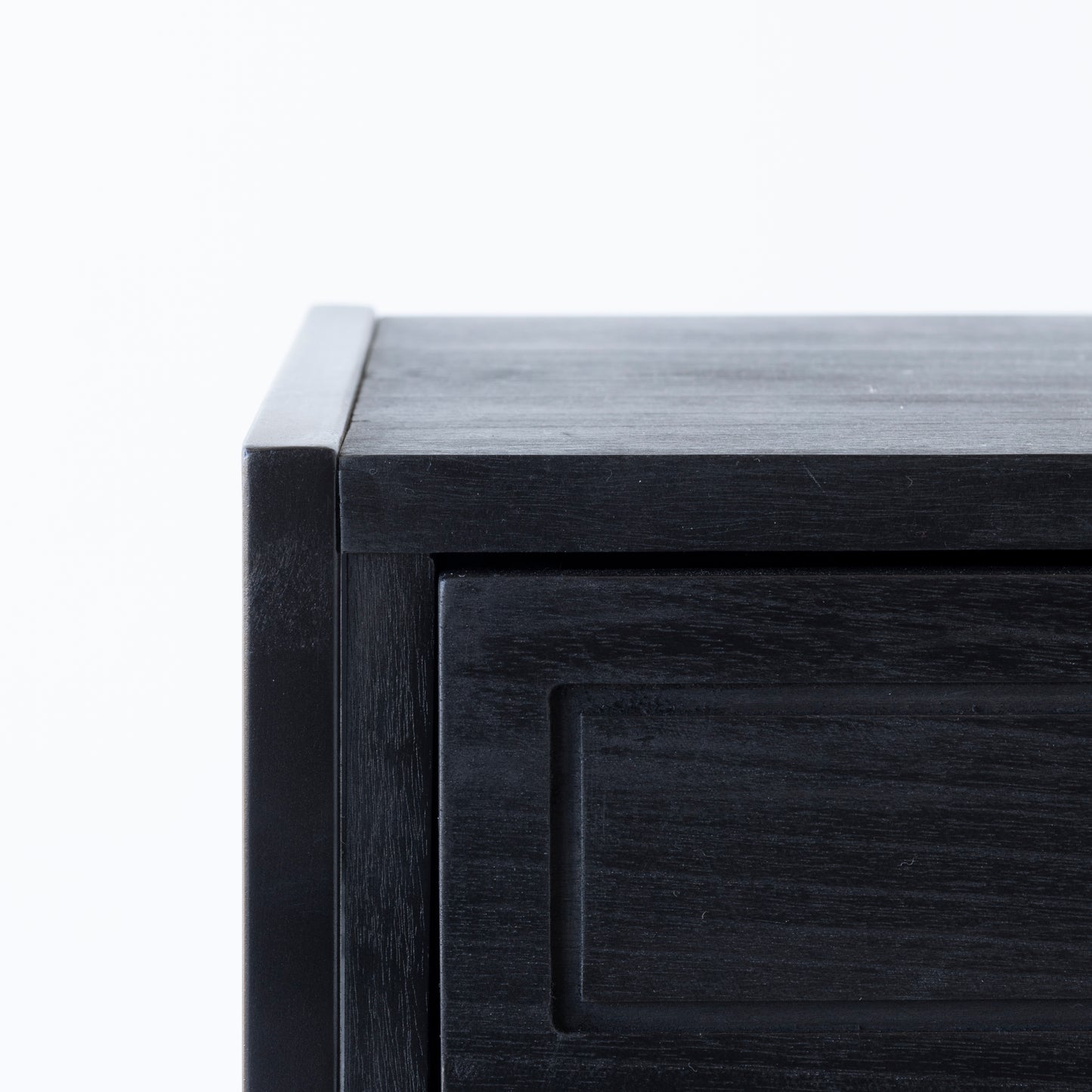 Cromwell Console with black iron frame and wooden shelves