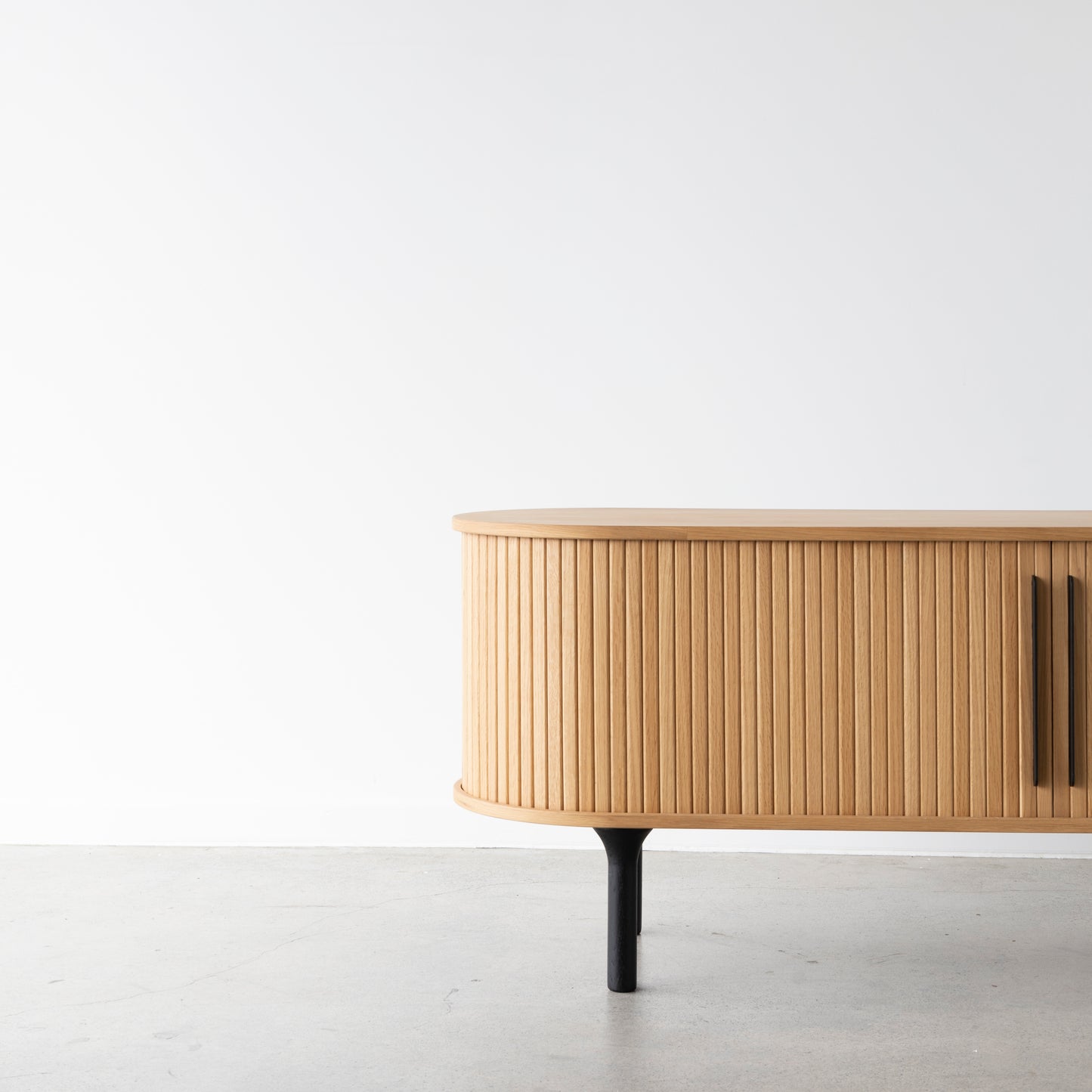 Contemporary Palliser Entertainment Unit with oak veneer finish