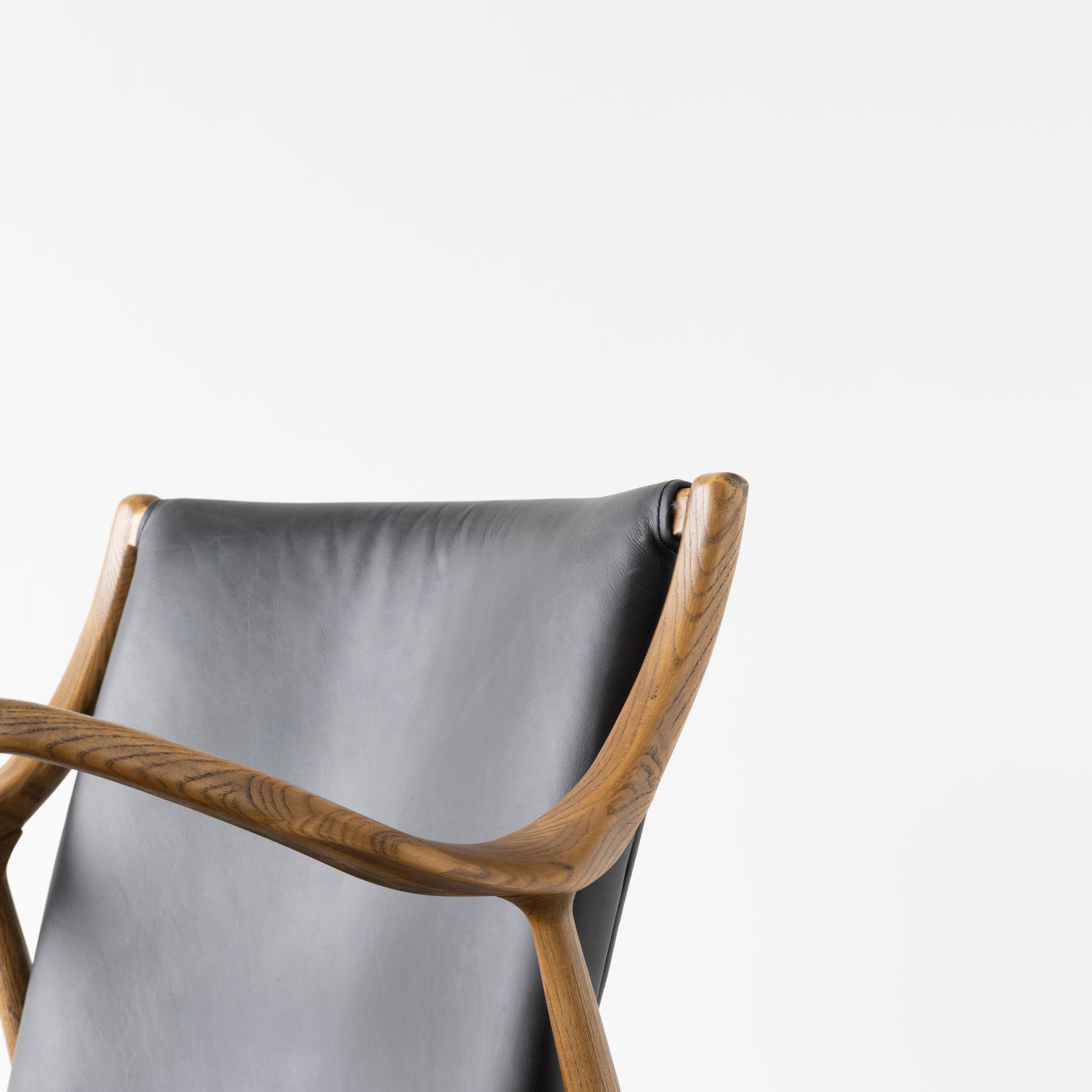 Finn dining or accent chair with unique leather markings