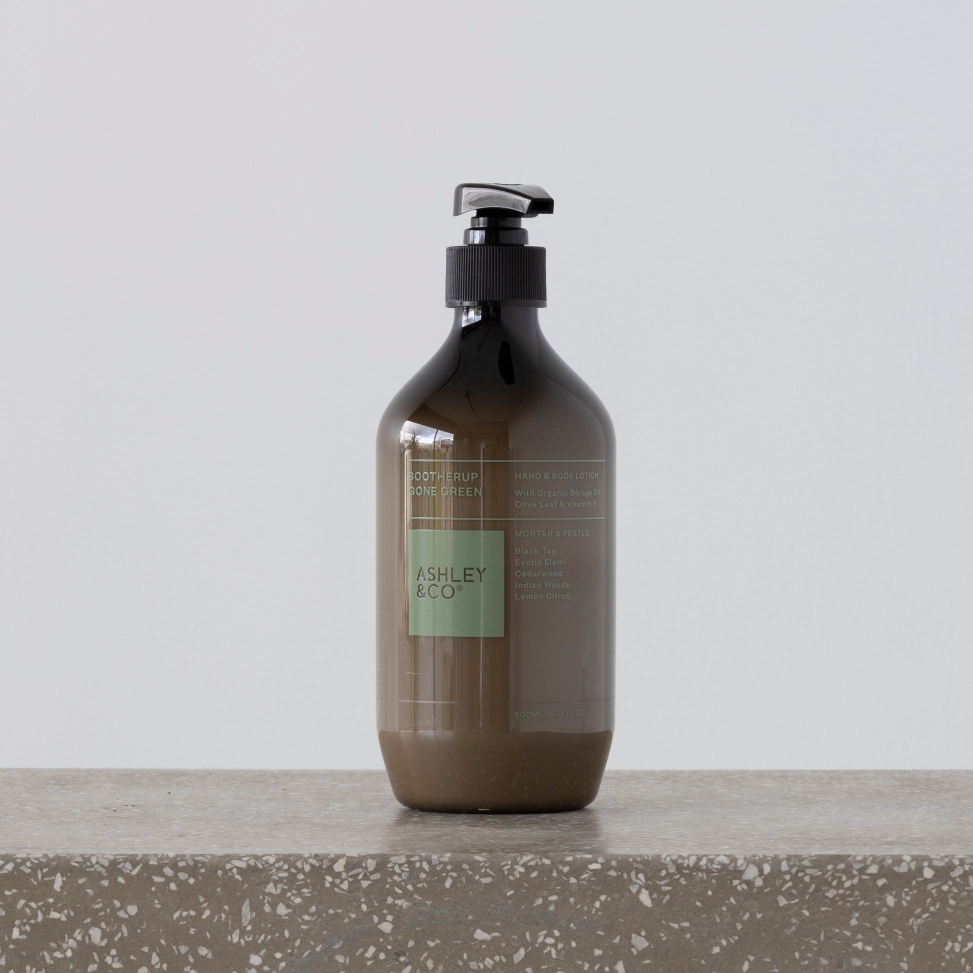 Sootherup Gone Green hand and body lotion – Black Tea & Cedarwood scent