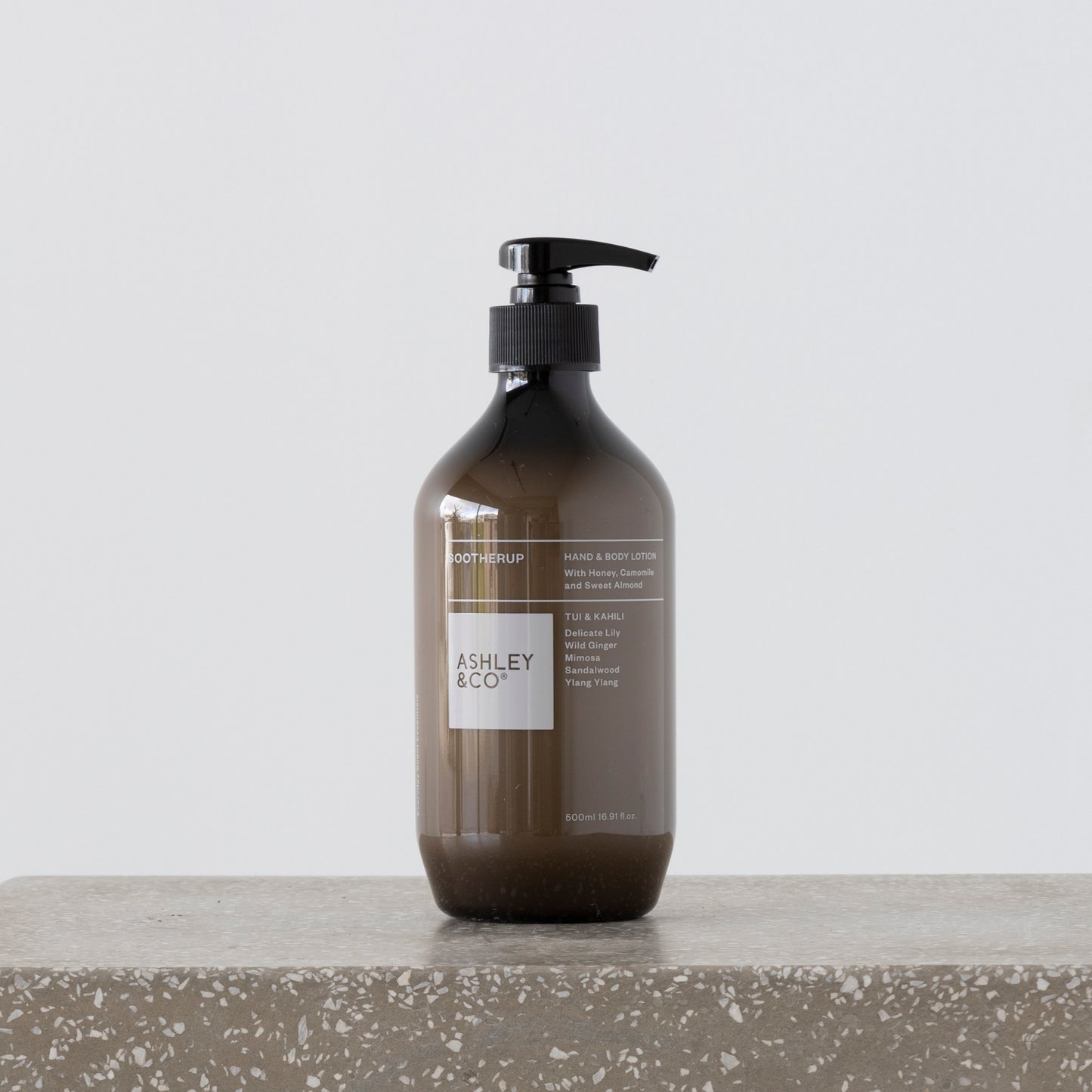 Sootherup hand and body lotion bottle – Delicate Lily and Wild Ginger