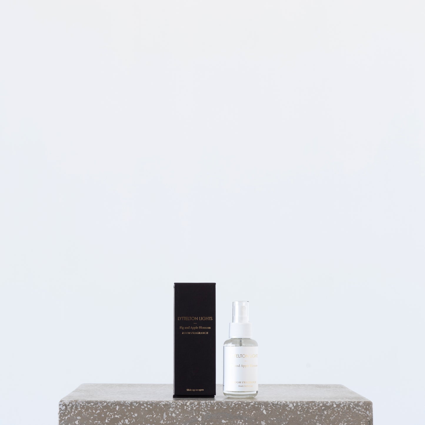 Close-up of Apple & Fig scented room fragrance by Lyttelton Lights