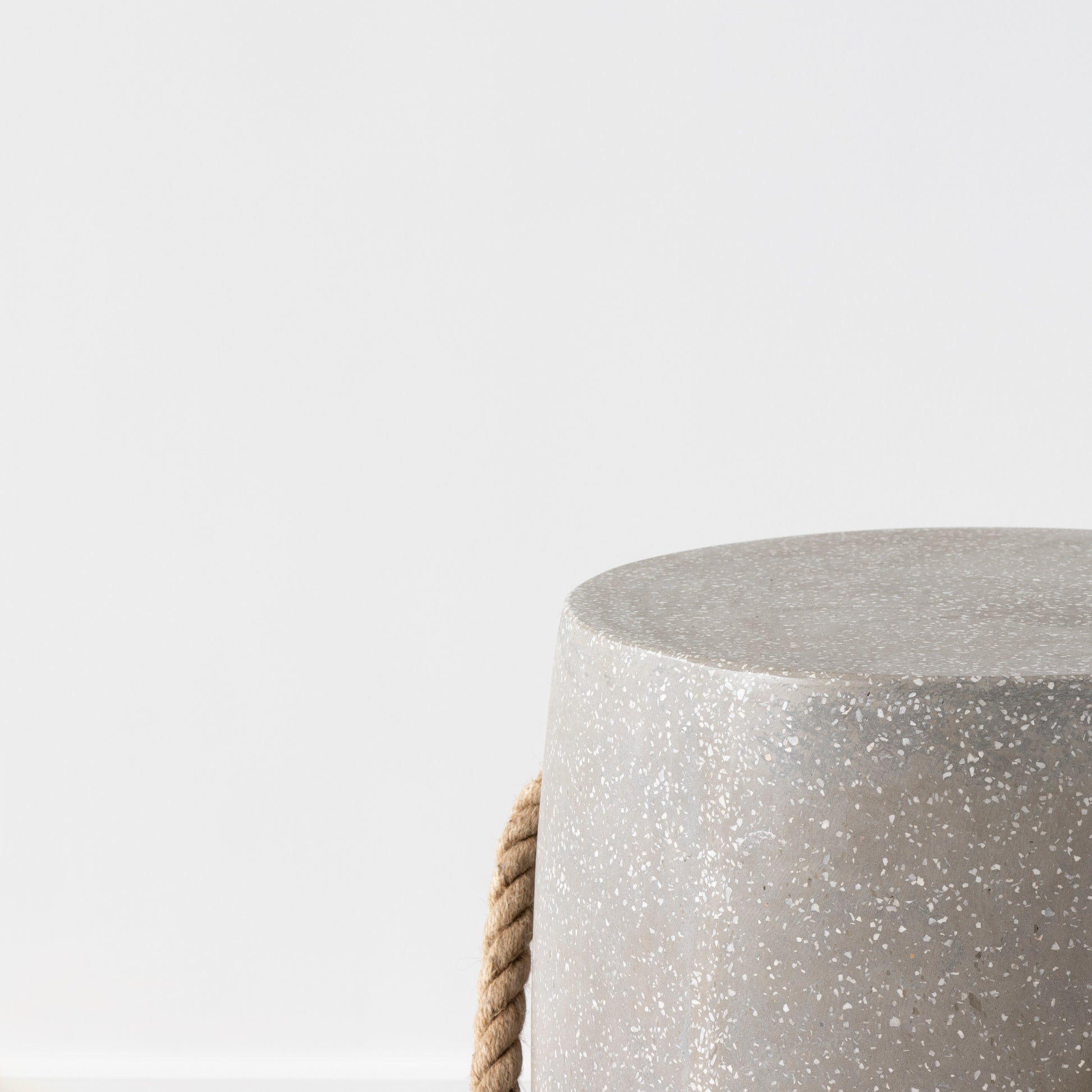 Durable terrazzo stool ideal for bathroom or living room