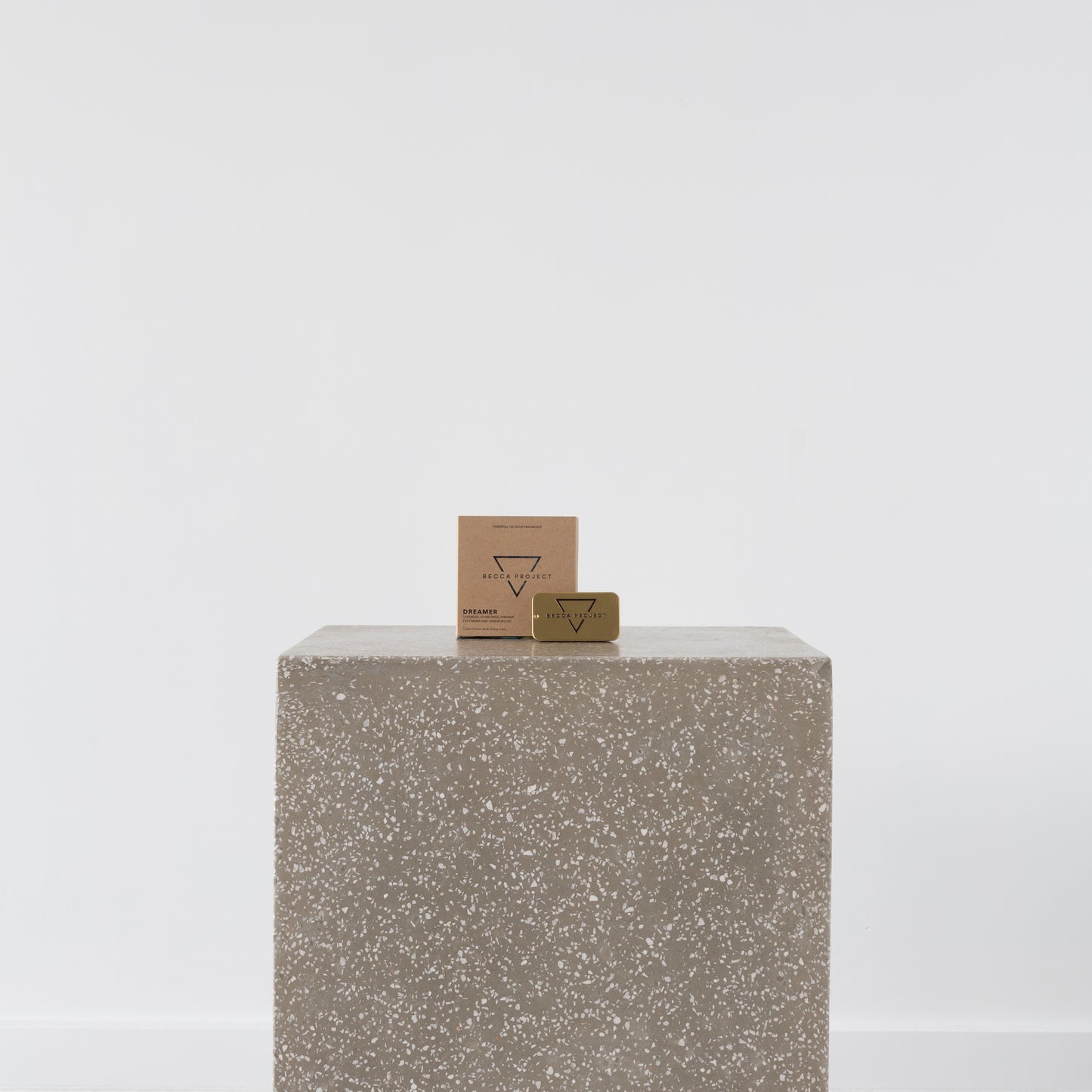 Close-up of Lavender, Chamomile, Sweet Orange, Petitgrain, and Sandalwood ingredients