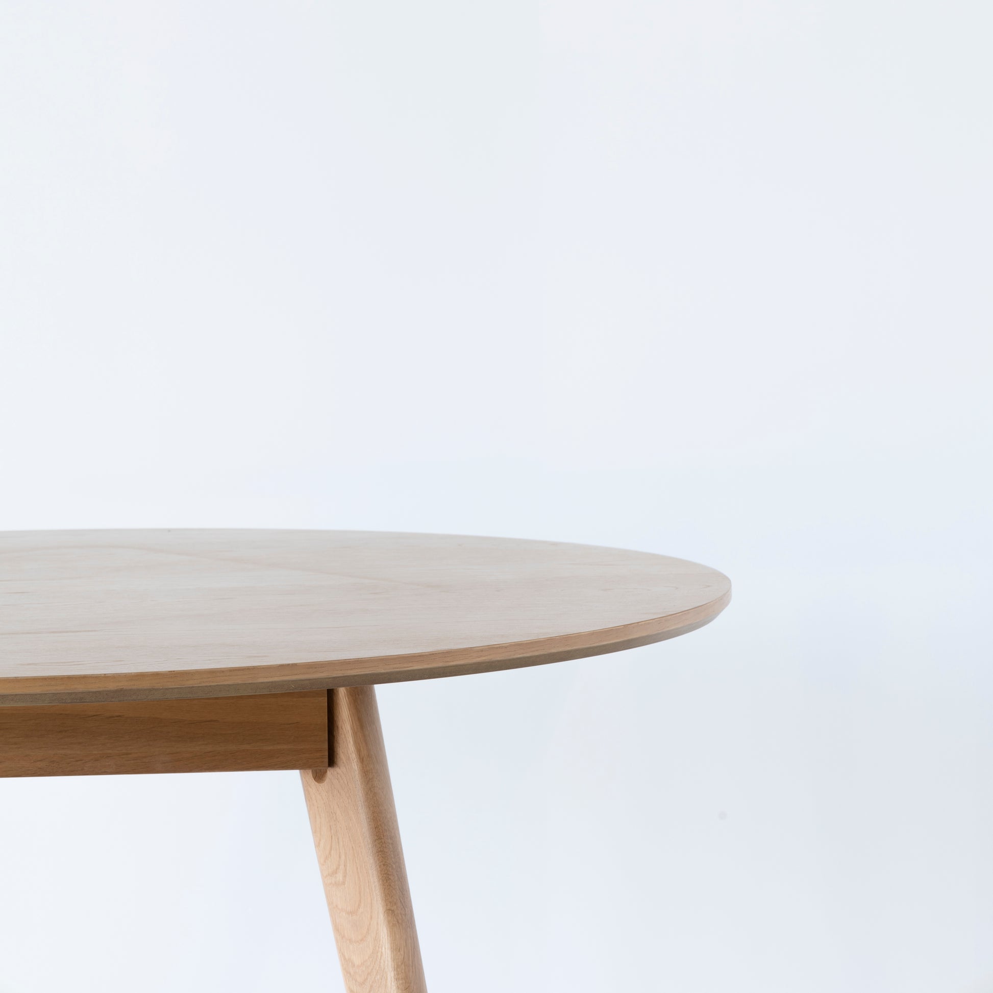 Solid oak dining table with protective finish