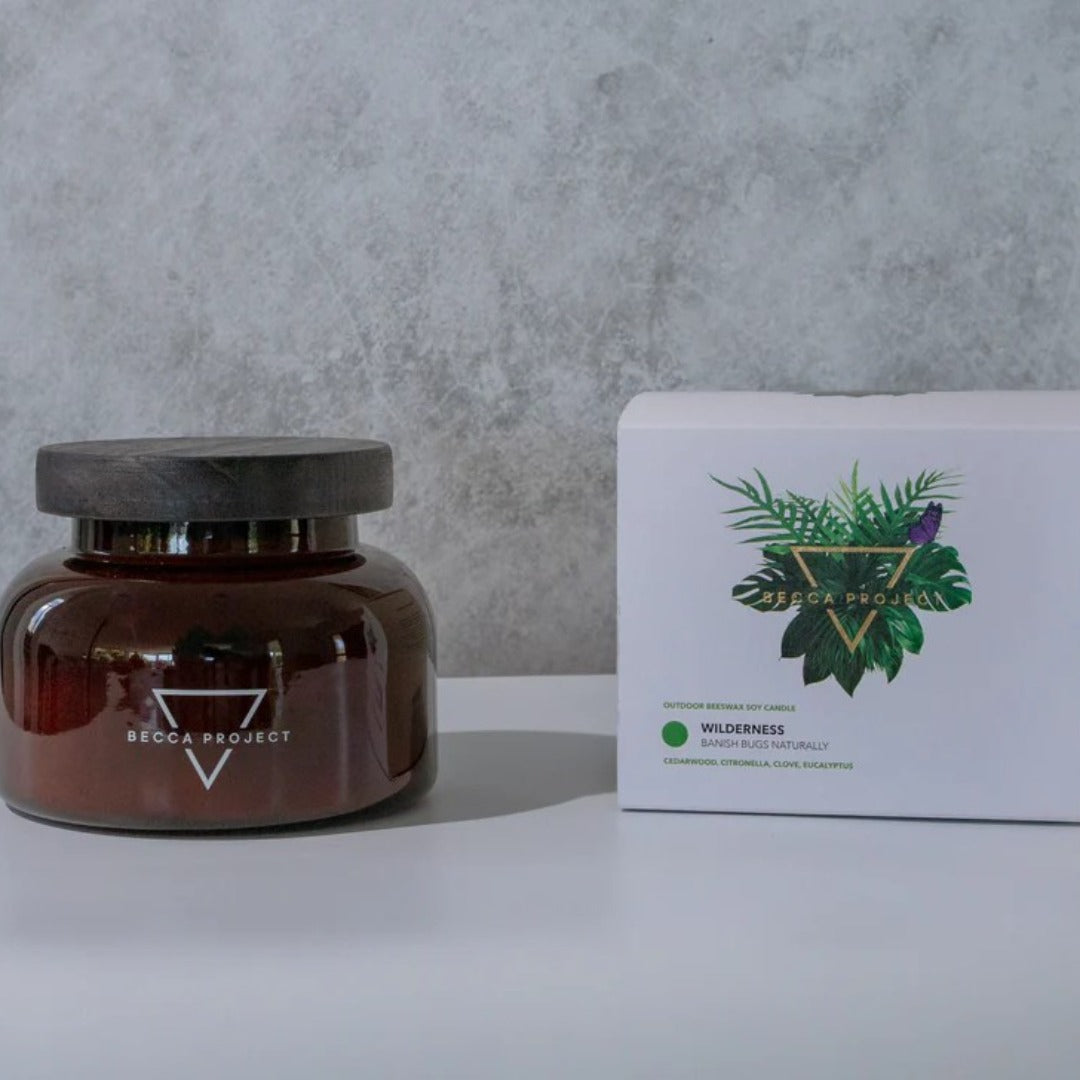 Large Wilderness Candle with cedarwood, citronella, clove, eucalyptus