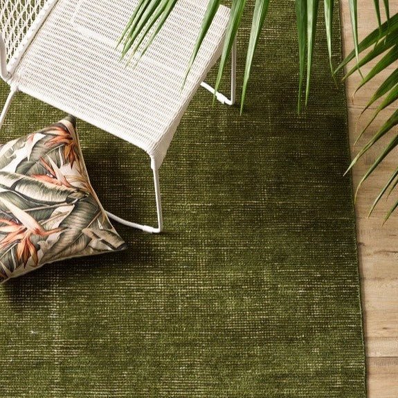 Orakei Floor Rug - Leaf Green