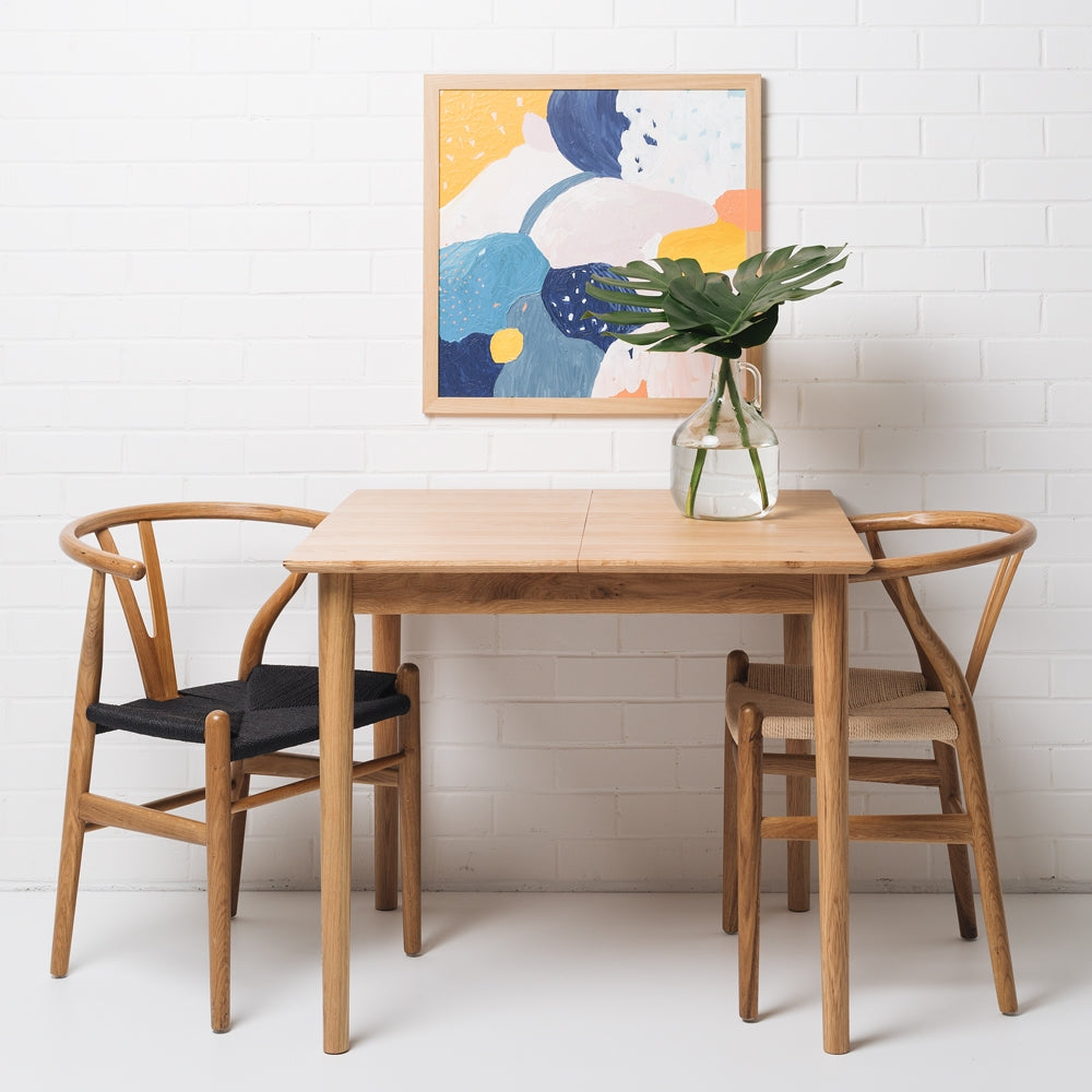 Nordik Small Extension Table in solid white oak, Scandinavian design