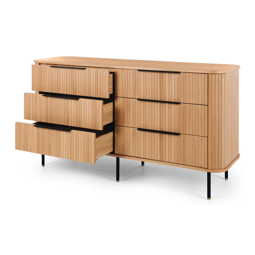 Luxury curved oak bedroom furniture from Anders Collection