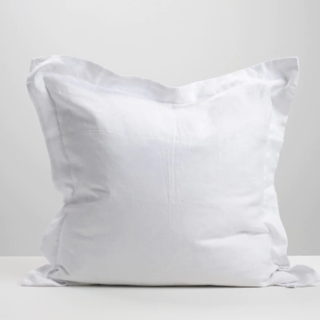 100% pure linen European pillowcase folded neatly
