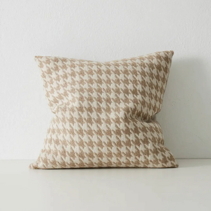 Elegant neutral cushion with premium feather inner