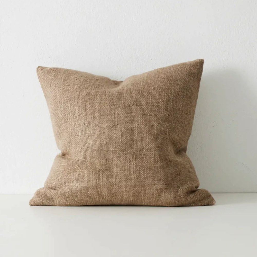 Decorative linen cushion with concealed YKK zipper