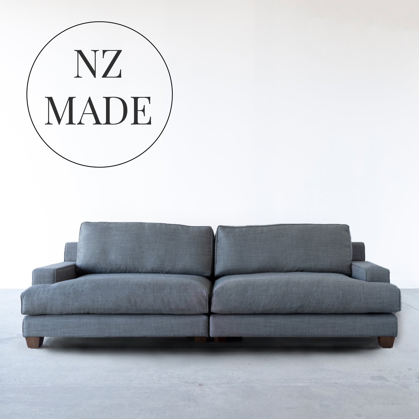 New York Sofa in contemporary living room with plush cushions