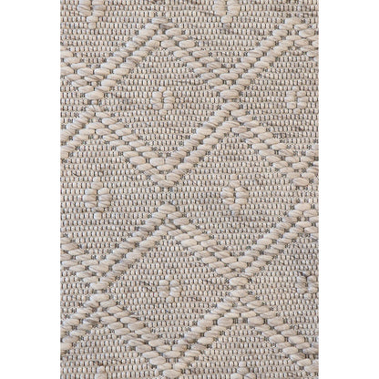 Flatweave wool-cotton rug with subtle pattern