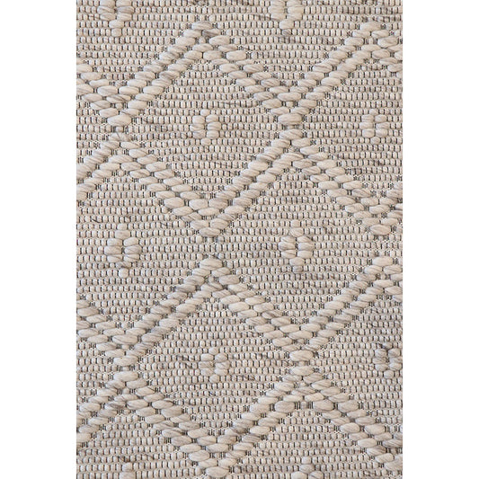 Flatweave wool-cotton rug with subtle pattern